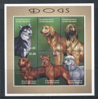 Grenada-Carriacou-Petite-Martinique-1997-Dogs-sheetlet-MUH