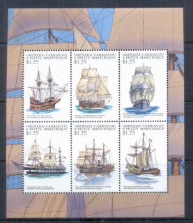 Grenada-Carriacou-Petite-Martinique-2005-Sailing-Ships-MS-MUH