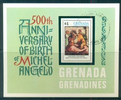 Grenada-Gernadines-1975-Michaelangelo-MS-CTO