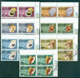 Grenada-Grenadines-1975-Shells-Blks4-CTO