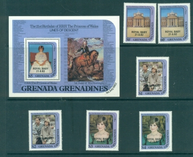 Grenada-Grenadines-1982-Princess-Diana-21st-Birthday-Royal-Baby-Opt-MS-MUH-Lot30240