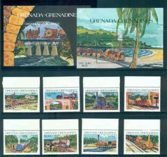 Grenada-Grenadines-1984-Trains-2x-MS-MUH-lot51941