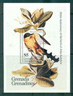 Grenada-Grenadines-1985-Audubon-Birds-MS-MUH