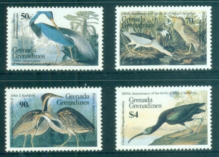 Grenada-Grenadines-1986-Audubon-Birds-MUH