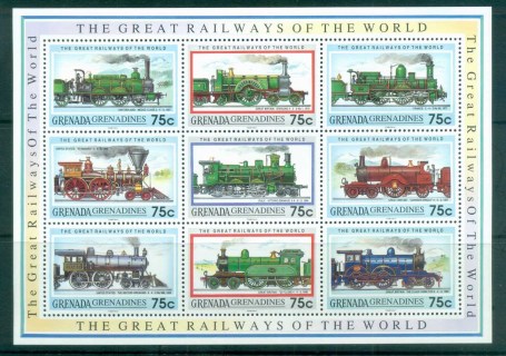 Grenada-Grenadines-1992-Great-Railways-of-the-World-MS-MUH