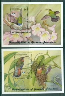 Grenada-Grenadines-1992-Hummingbirds-2xMS-MUH