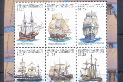 Grenada-Carriacou-Petite-Martinique-2005-Sailing-Ships-MS-MUH