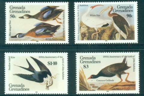 Grenada-Grenadines-1985-Audubon-Birds-MUH