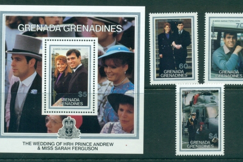 Grenada-Grenadines-1986-Andrew-Sarah-Wedding-MS-MUH-Lot30245
