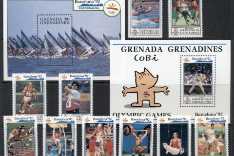 Grenada-Grenadines-1992-Summer-Olympics-Barcelona-2xMS-MUH