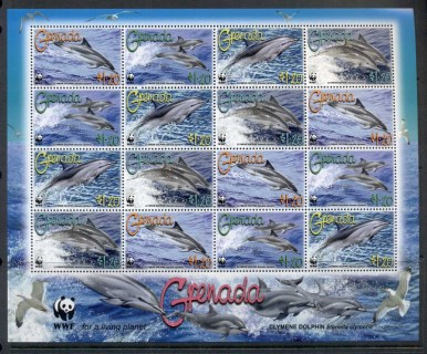 Grenada-2007 WWF Clymene Dolphin sheetlet