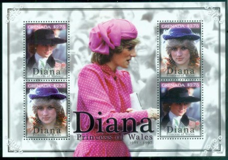 Grenada-2007 Princess Diana in Memoriam, 10th Anniv, Diana's Stylish Hats MS