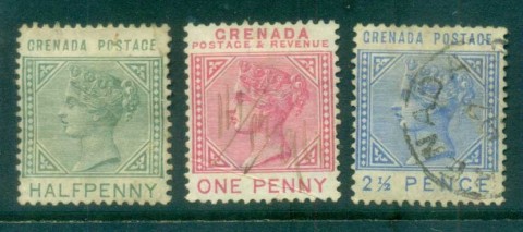 Grenada-1883-QV-Asst-3-FU-lot79412