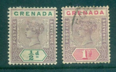 Grenada-1885-99-QV-Asst-2-FU-lot79413