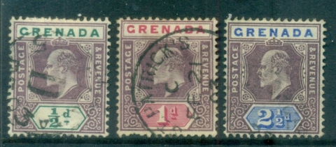 Grenada-1902-KEVII-Asst-faults-FU-lot81207