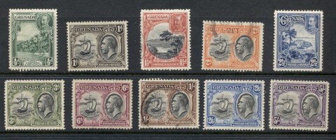 Grenada-1934-KGV-Pictorials-2-6-5-MUH-MLH-MUH-FU