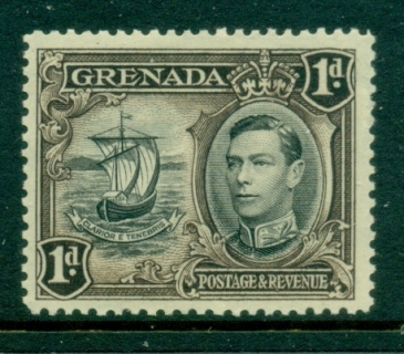 Grenada-1938-KGVI-Pictorial-1d-Perf-12-5-MLH