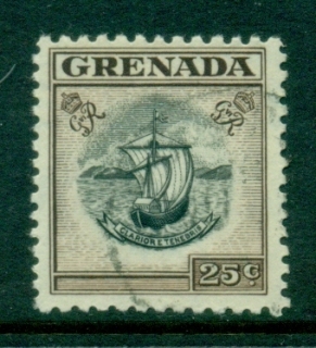 Grenada-1951-KHV-Pictorial-Badge-of-Colony-25c-FU