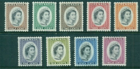 Grenada-1953-59-QEII-Defins-to-12c-MUH