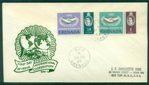 Grenada-1965-ICY-International-Cooperation-Year-FDC