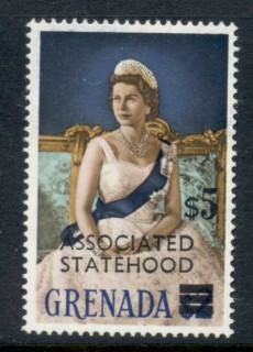 Grenada-1967-68-QEII-Pictorial-Opt-Statehood-5-0n-2-MUH