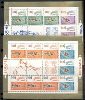 Grenada-1968-Summer-Olympics-Mexico-City-2xMS-MLH