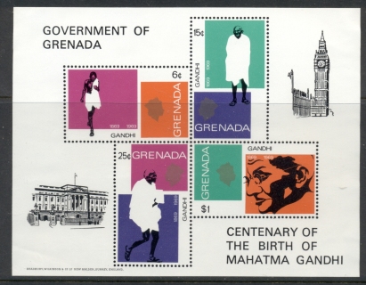 Grenada-1969-Gandhi-Birth-centenary-MS-MUH