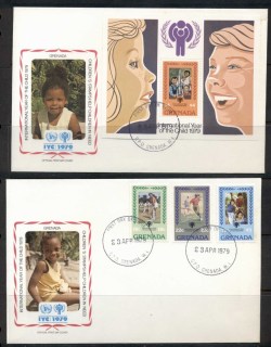 Grenada-1979-IYC-International-year-of-the-Child-MS-2x-FDC