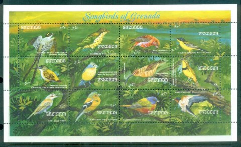 Grenada-1993-Songbirds-of-Grenada-sheetlet-MUH