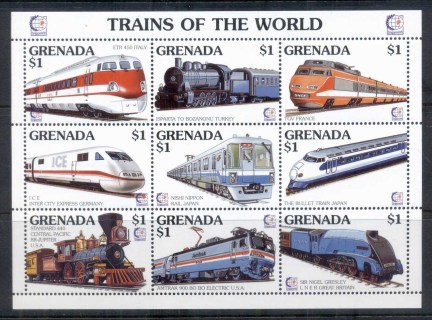 Grenada-1995-Trains-sheetlet-MUH