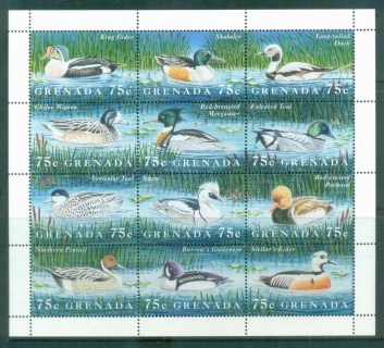 Grenada-1995-Waterbirds-sheetlet-MUH