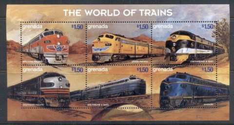 Grenada-1999-The-World-of-Trains-1-sheetlet-MUH