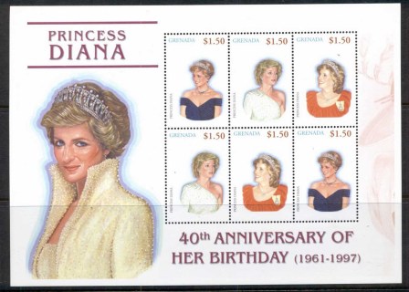 Grenada-2001-Princess-Diana-40th-Birth-Anniversary-MS-MUH