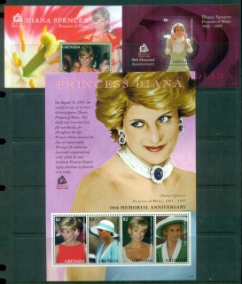 Grenada-2007-Princess-Diana-in-Memoriam-3xMS-MUH