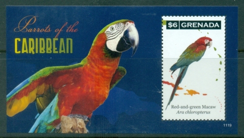 Grenada-2011-Birds-Parrots-of-the-Caribbean-MS-MUH_1 Grenada-2011-Birds-Parrots-of-the-Caribbean-MS-MUH_1