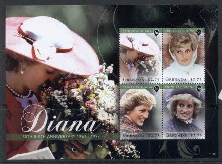 Grenada-2011-Princess-Diana-50th-Birth-Anniversary-MS-MUH