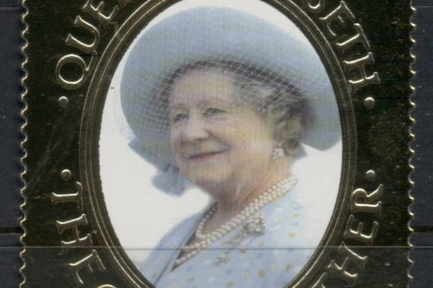 Grenada-1999 Queen Mother 100th Birthday gold foil embossed