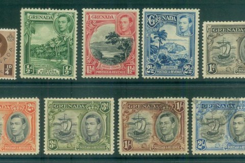 Grenada-1938-KGVI-Asst-FU-MLH-lot81210