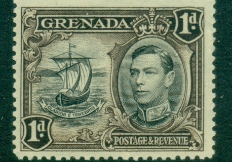 Grenada-1938-KGVI-Pictorial-1d-Perf-12-5-MLH
