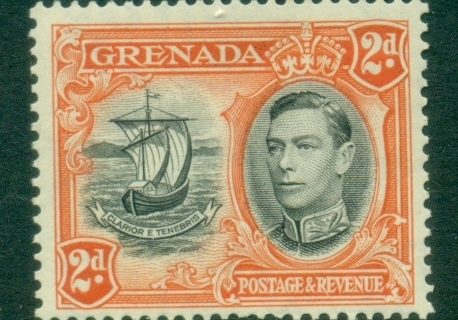 Grenada-1938-KGVI-Pictorial-2d-Perf-12-5-MLH