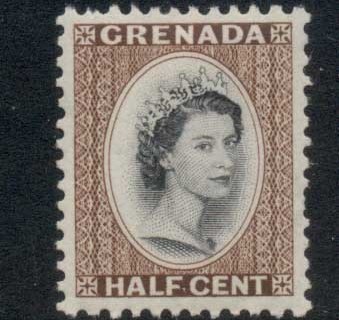 Grenada-1953-59-QEII-Portrait-0-5c-MLH