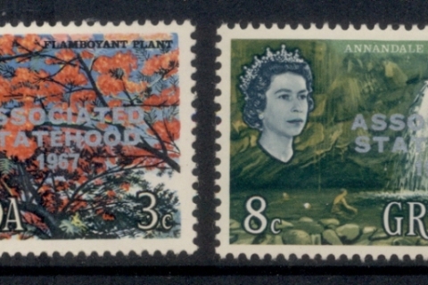 Grenada-1967-QEII-Pictorials-Opt-Statehood-MLH