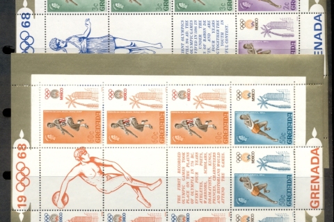Grenada-1968-Summer-Olympics-Mexico-City-2xMS-MLH