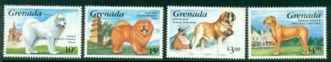 Grenada-1993-Dogs-of-the-World-4v-MUH
