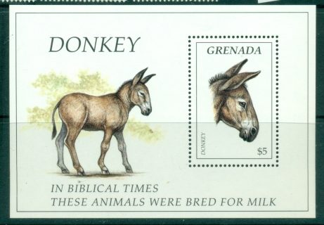 Grenada-1995-Domestic-Animals-Horses-MS-MUH