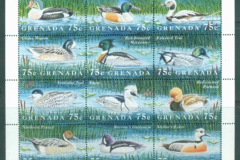 Grenada-1995-Waterbirds-sheetlet-MUH