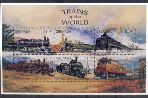 Grenada-1996-Trains-sheetlet-MUH