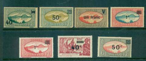 Guadeloupe-1943-44-Pictorials-Surch-Asst-jpg-MLH-FU-lot49448.jpg Guadeloupe-1943-44-Pictorials-Surch-Asst-jpg-MLH-FU-lot49448.jpg