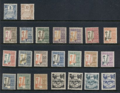 Guadeloupe-1904-47-Postage-Dues-Asst-MLH-FU