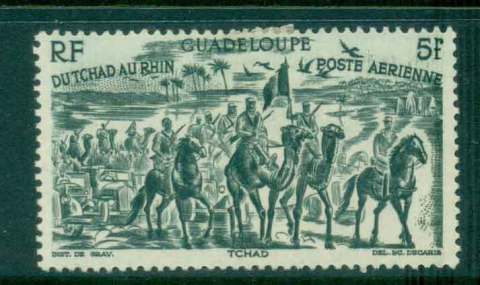 Guadeloupe-1946-5f-Chad-to-Rhine-MLH-lot49442